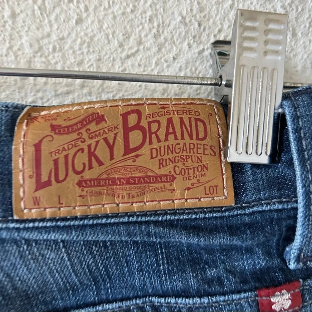 Lucky Brand Jeans Denim Shorts Long Inseam Sz 4/27 Stretch Summer Festival beach